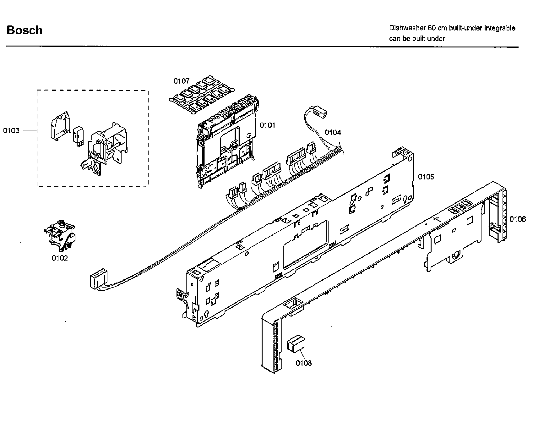Bosch SHX33A05UC/43 control panel diagram