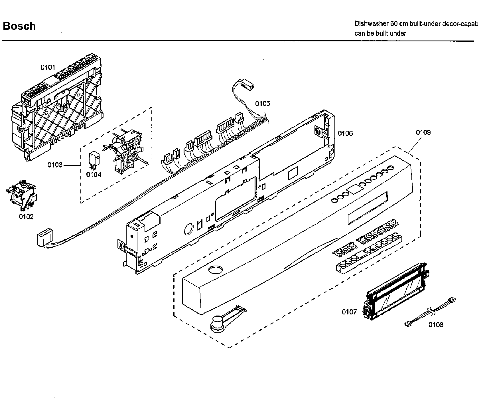 Bosch SHE66C02UC/46 control panel diagram