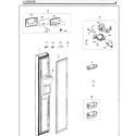 Samsung RS25J500DSG/AA-01 freezer door diagram