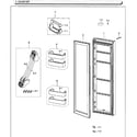 Samsung RS25J500DSG/AA-01 fridge door diagram