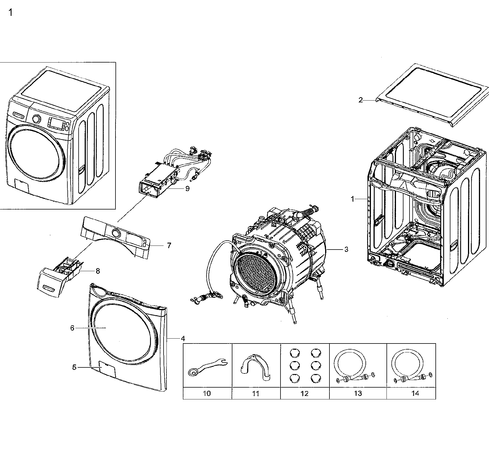 Samsung WF42H5200AF/A2-01 main asy diagram