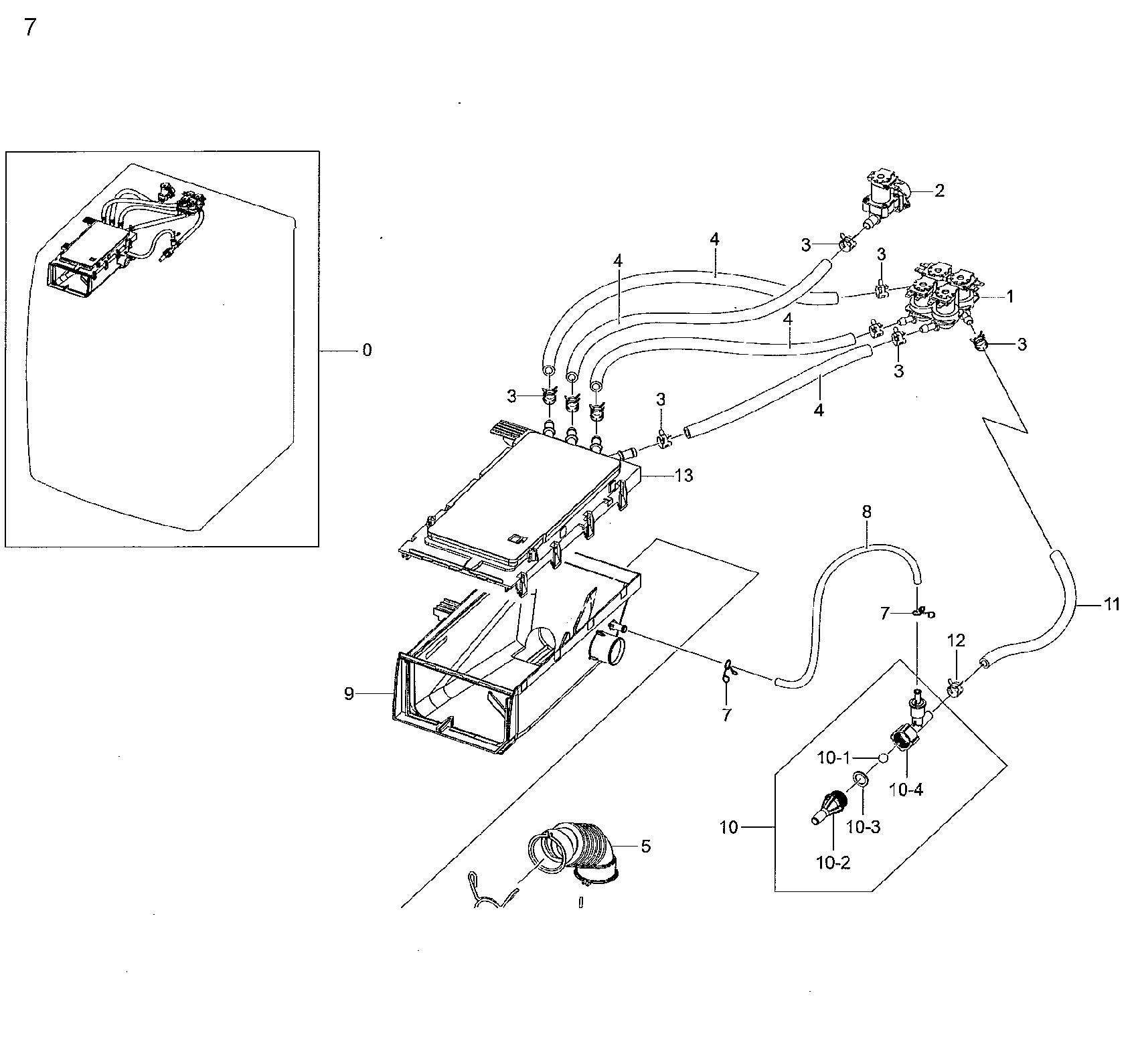 Samsung WF42H5200AF/A2-01 housing-drawer diagram