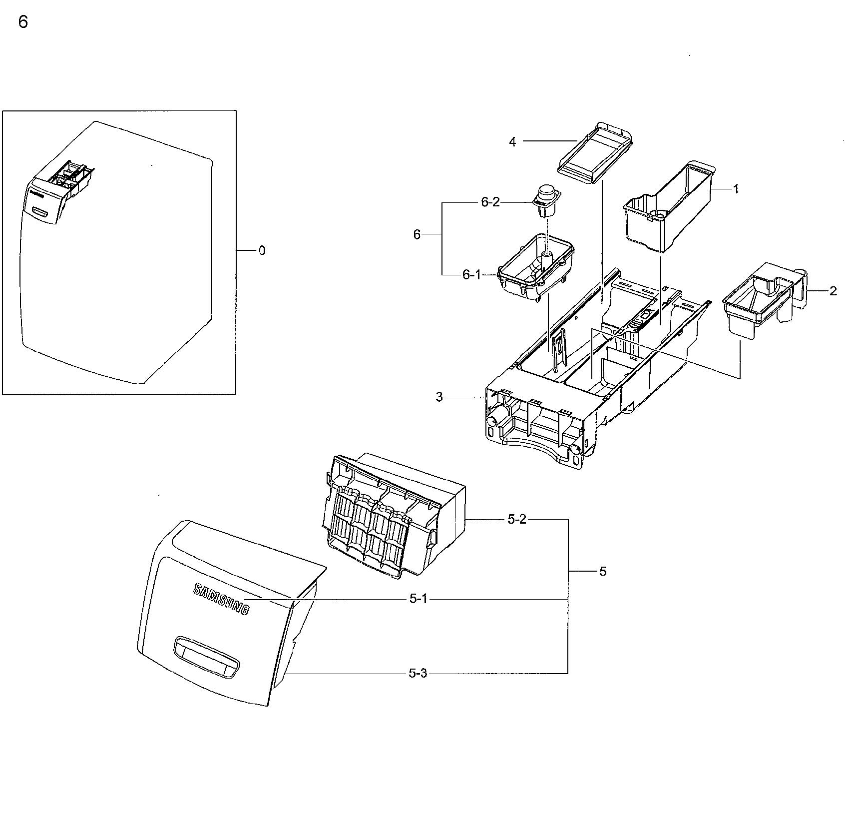 Samsung WF42H5200AP/A2-01 drawer diagram