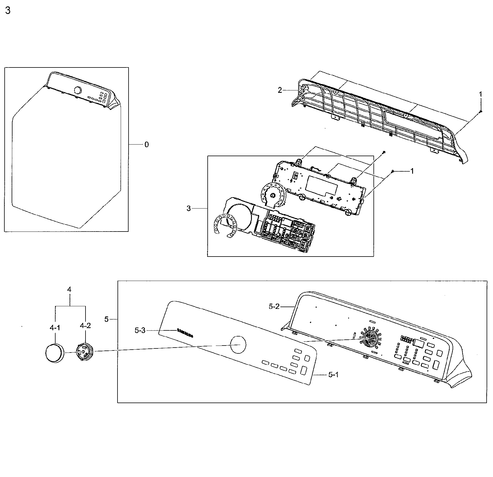 Samsung DV48H7400EW/A2-02 control panel diagram