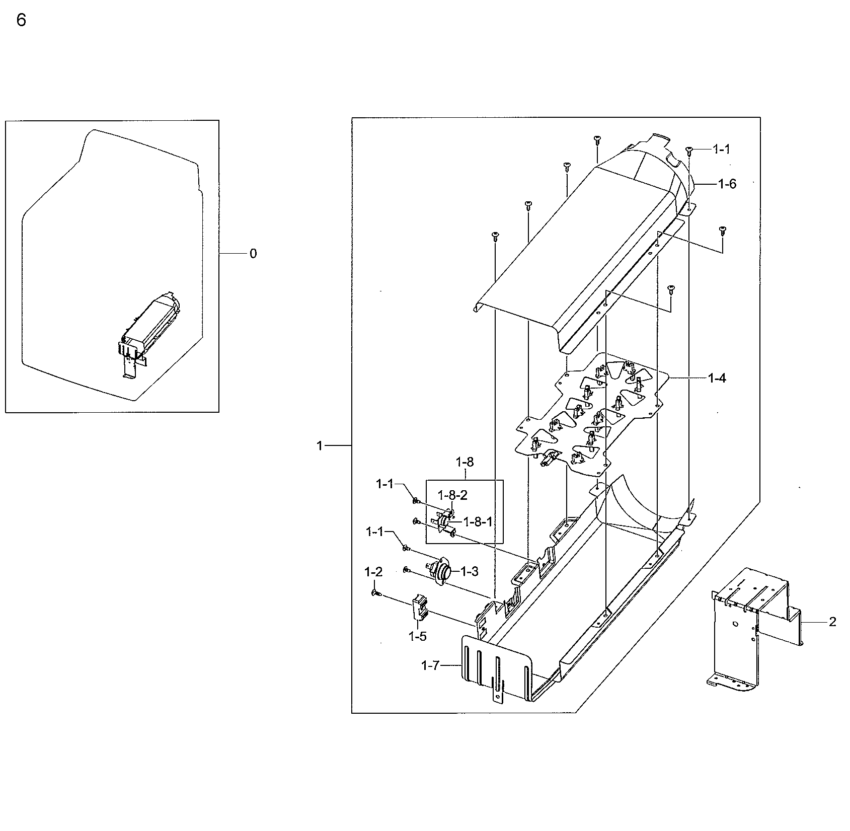 Samsung DV48H7400EW/A2-02 duct heater diagram