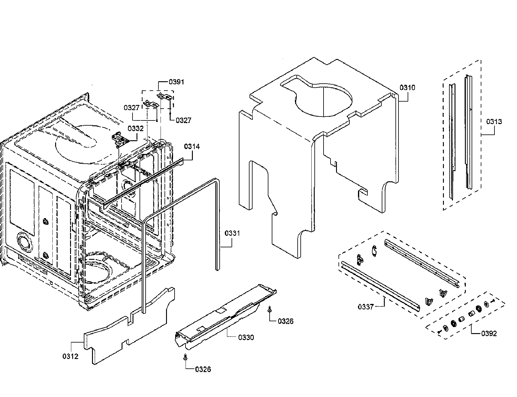 Bosch SHE53TF5UC/09 frame diagram