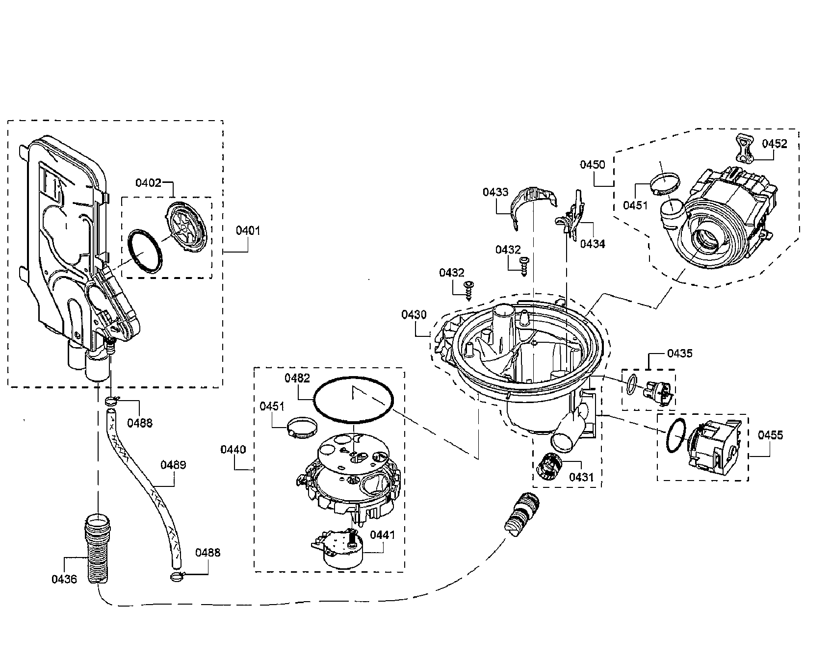 Bosch SHE53TF5UC/09 pump asy diagram