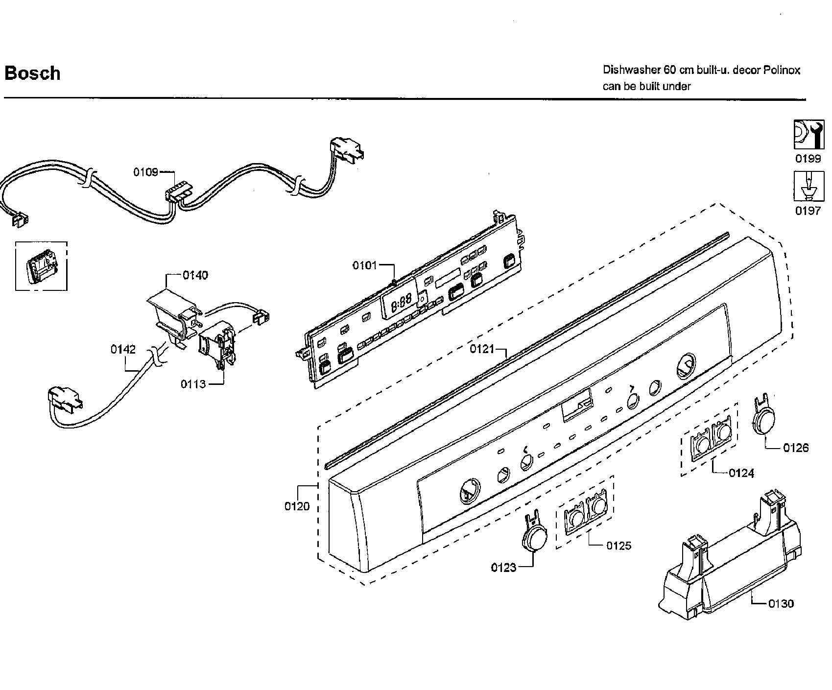 Bosch SHE3ARF2UC/22 control panel diagram