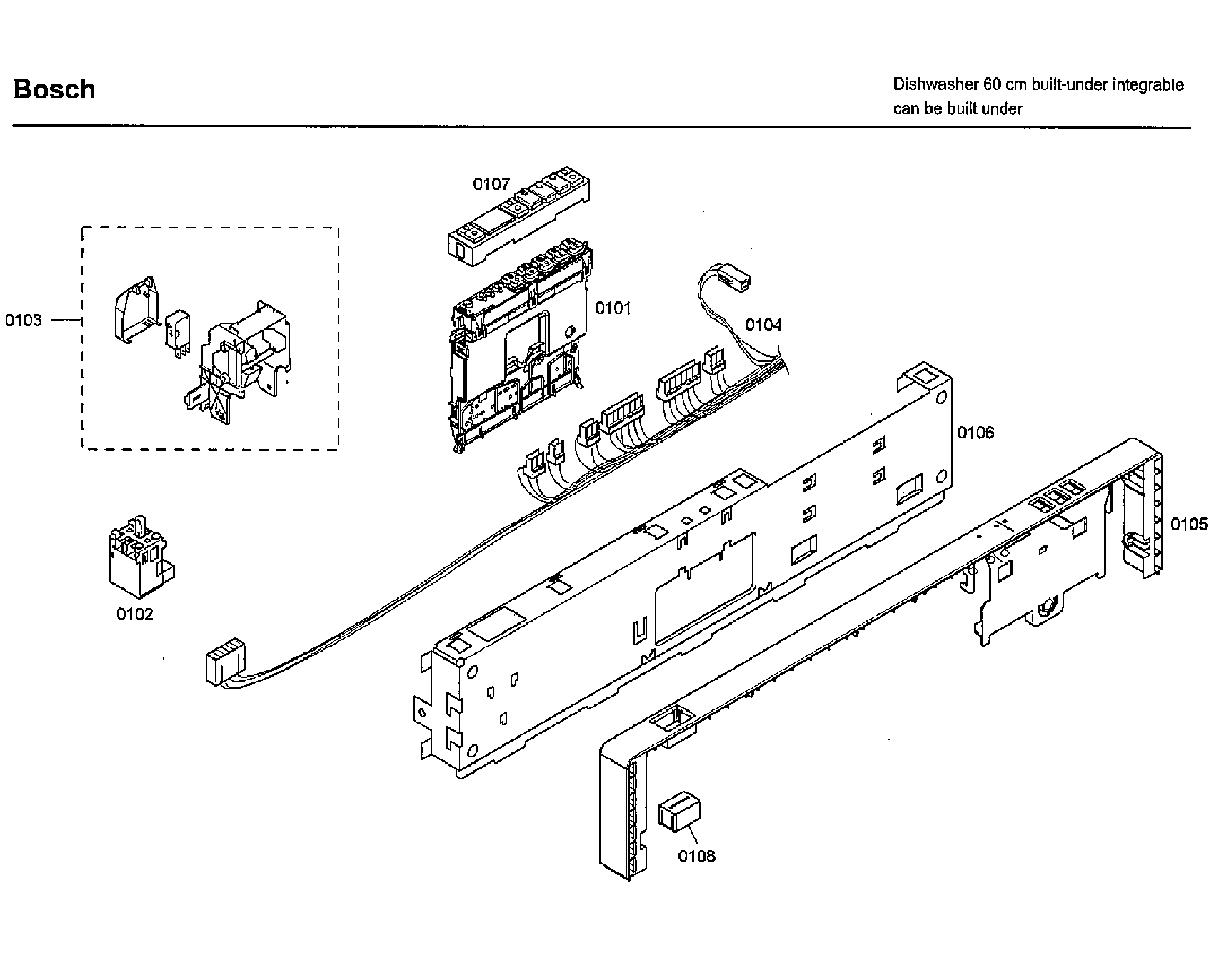 Bosch SHX33A02UC/22 control panel diagram