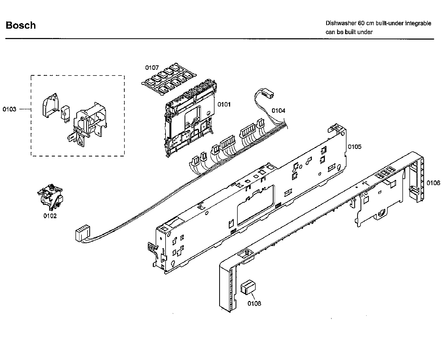Bosch SHX33A02UC/40 control panel diagram
