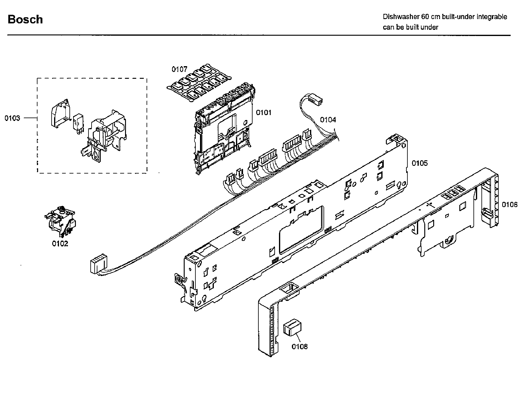 Bosch SHX33A02UC/46 control panel diagram