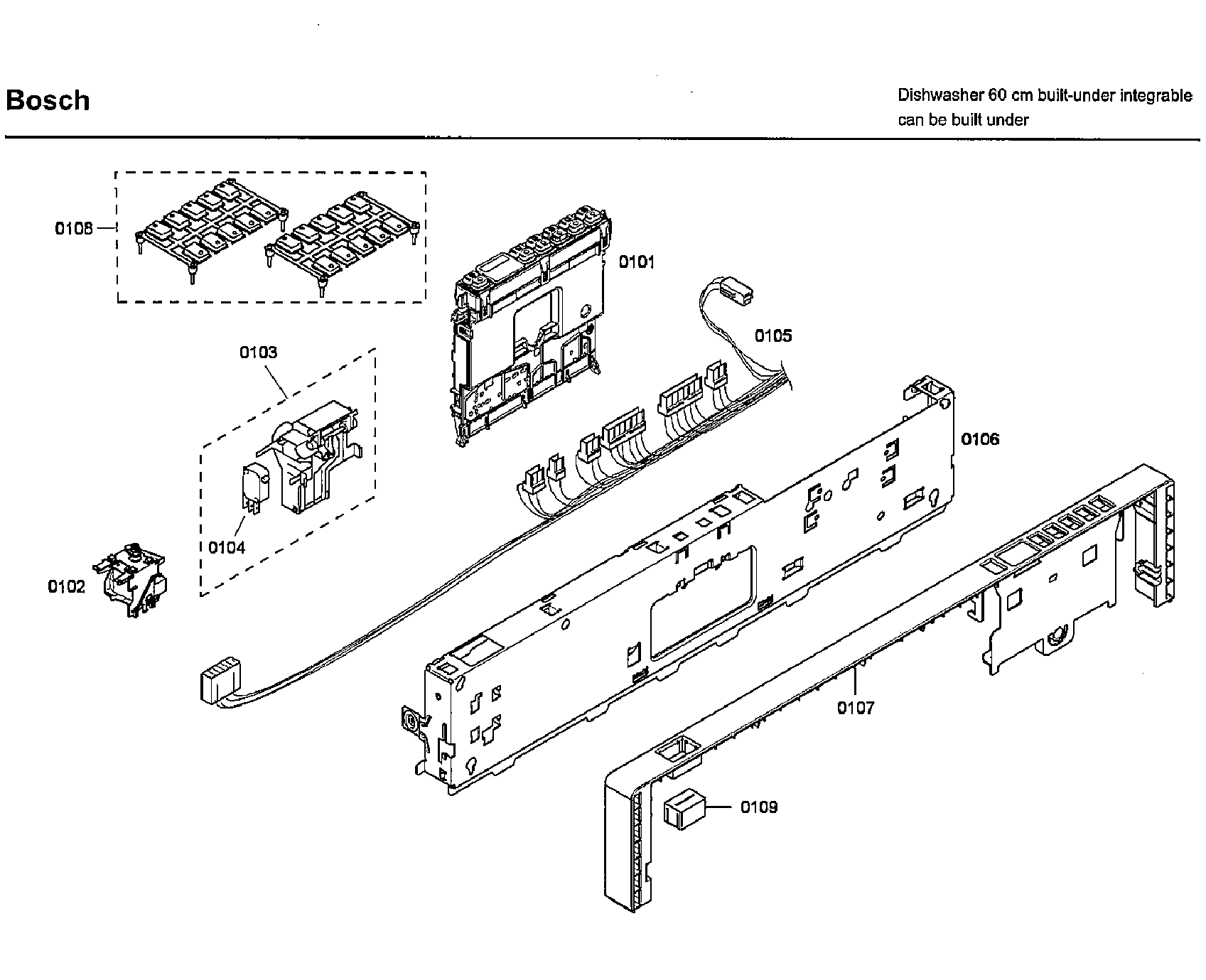 Bosch SHX46L15UC/55 control panel diagram