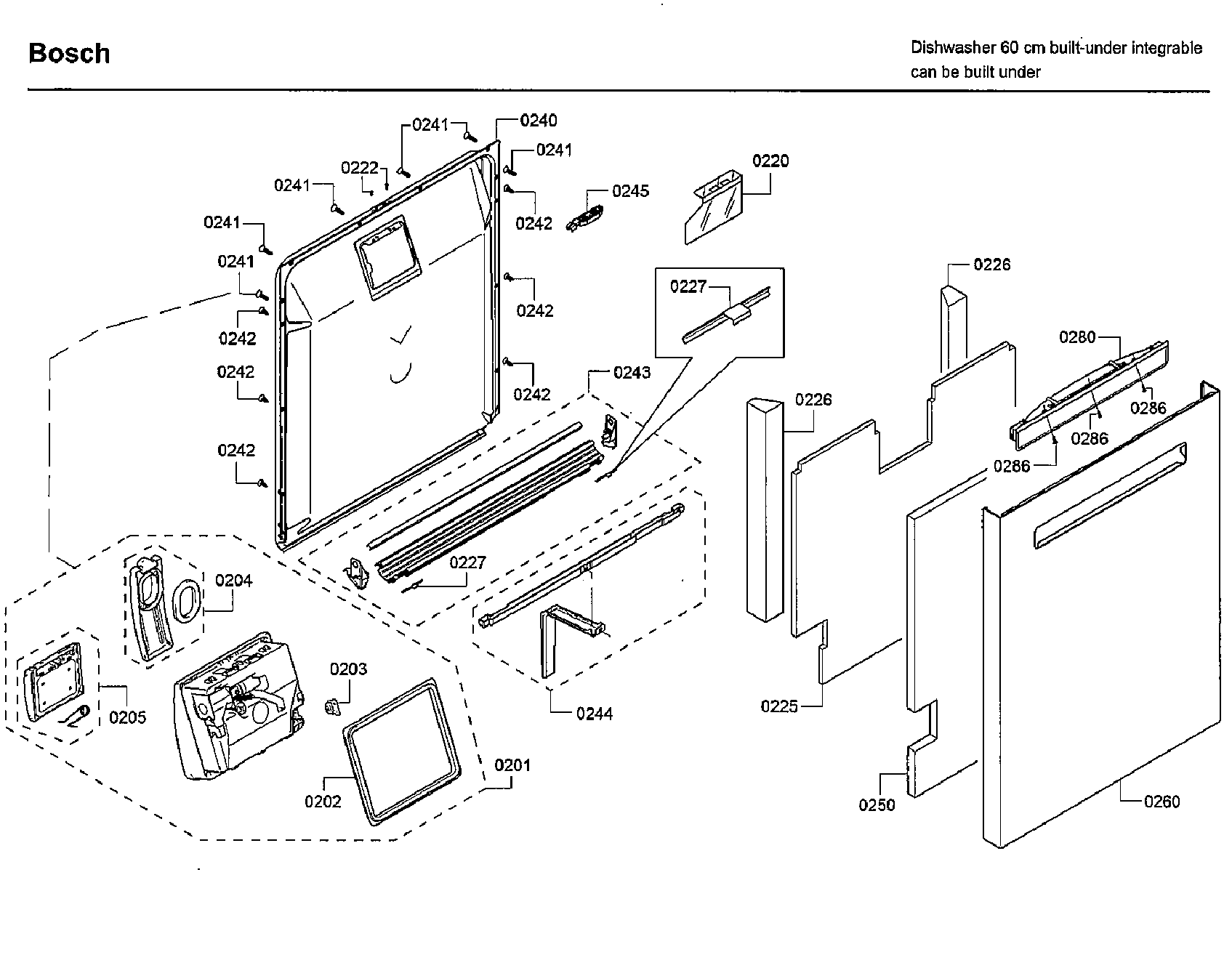 Bosch SHPM98W75N/01 door diagram