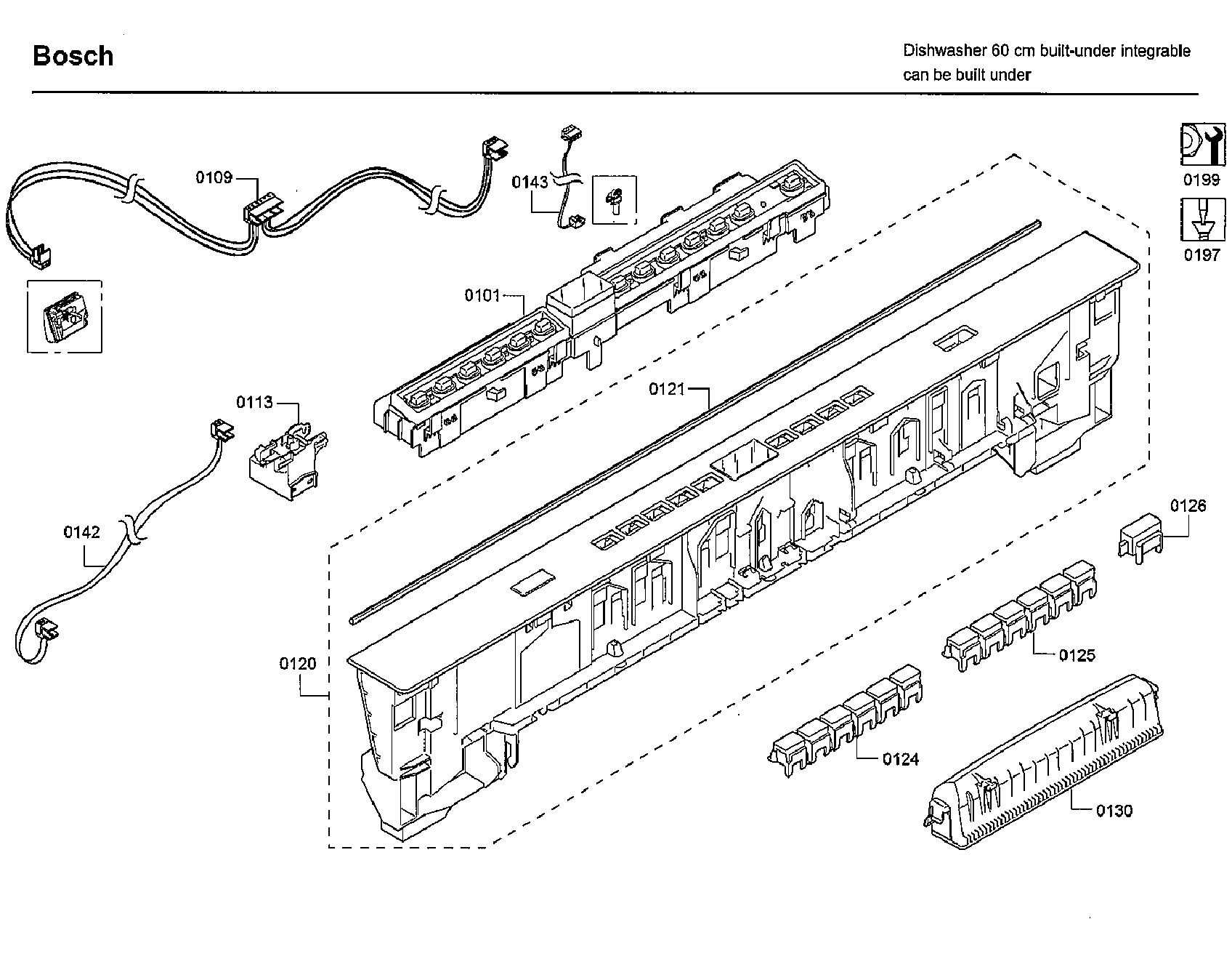 Bosch SHXM63W55N/01 control panel diagram