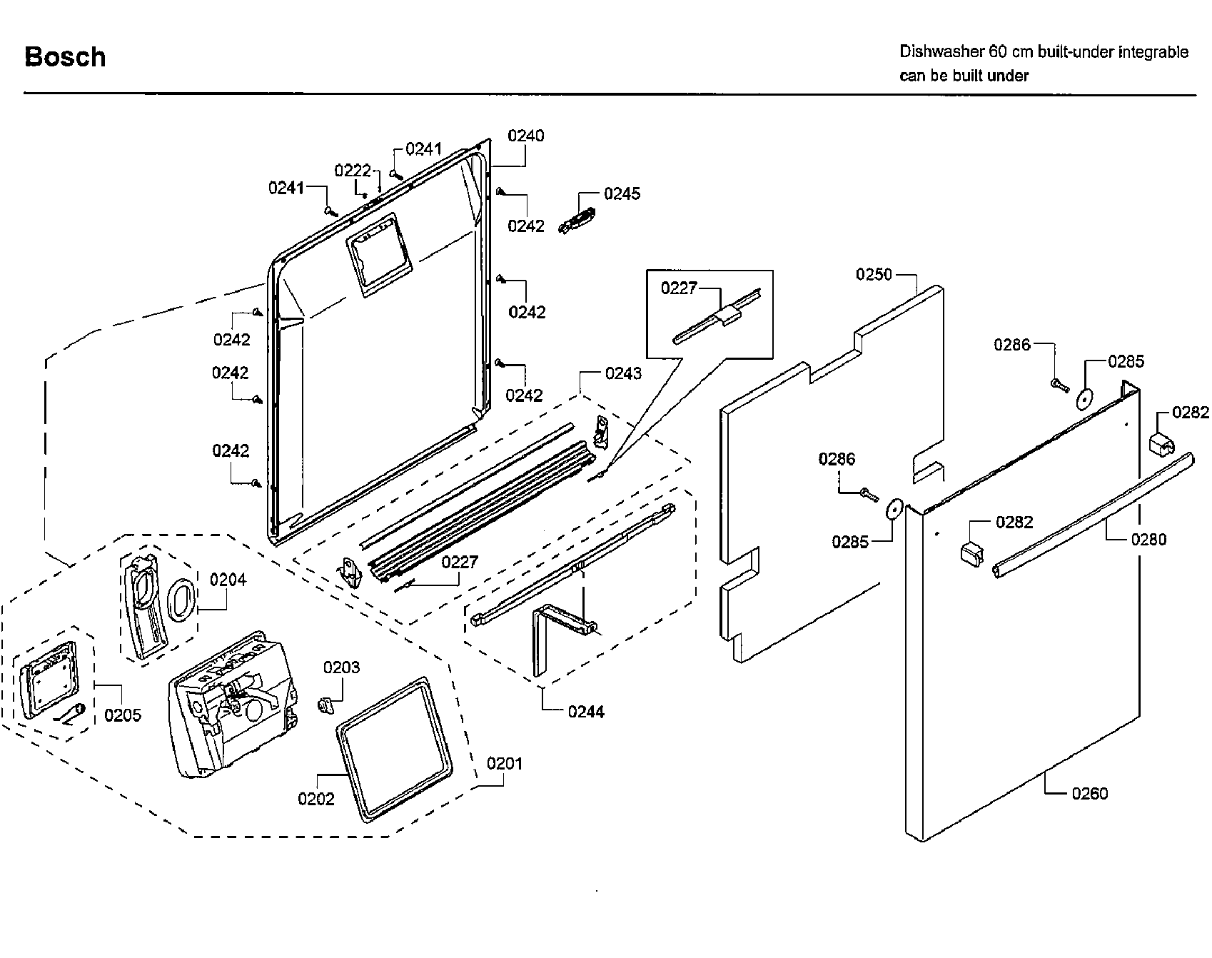 Bosch SHXM63W55N/01 door diagram