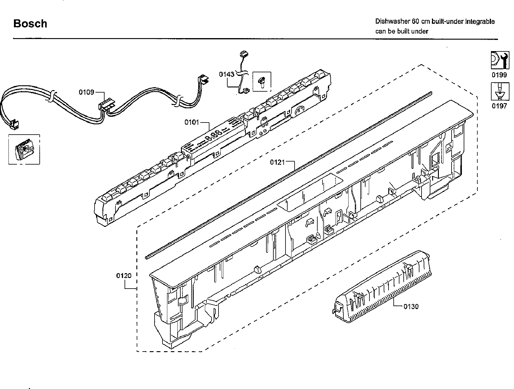 Bosch SHXN8U55UC/09 control panel diagram