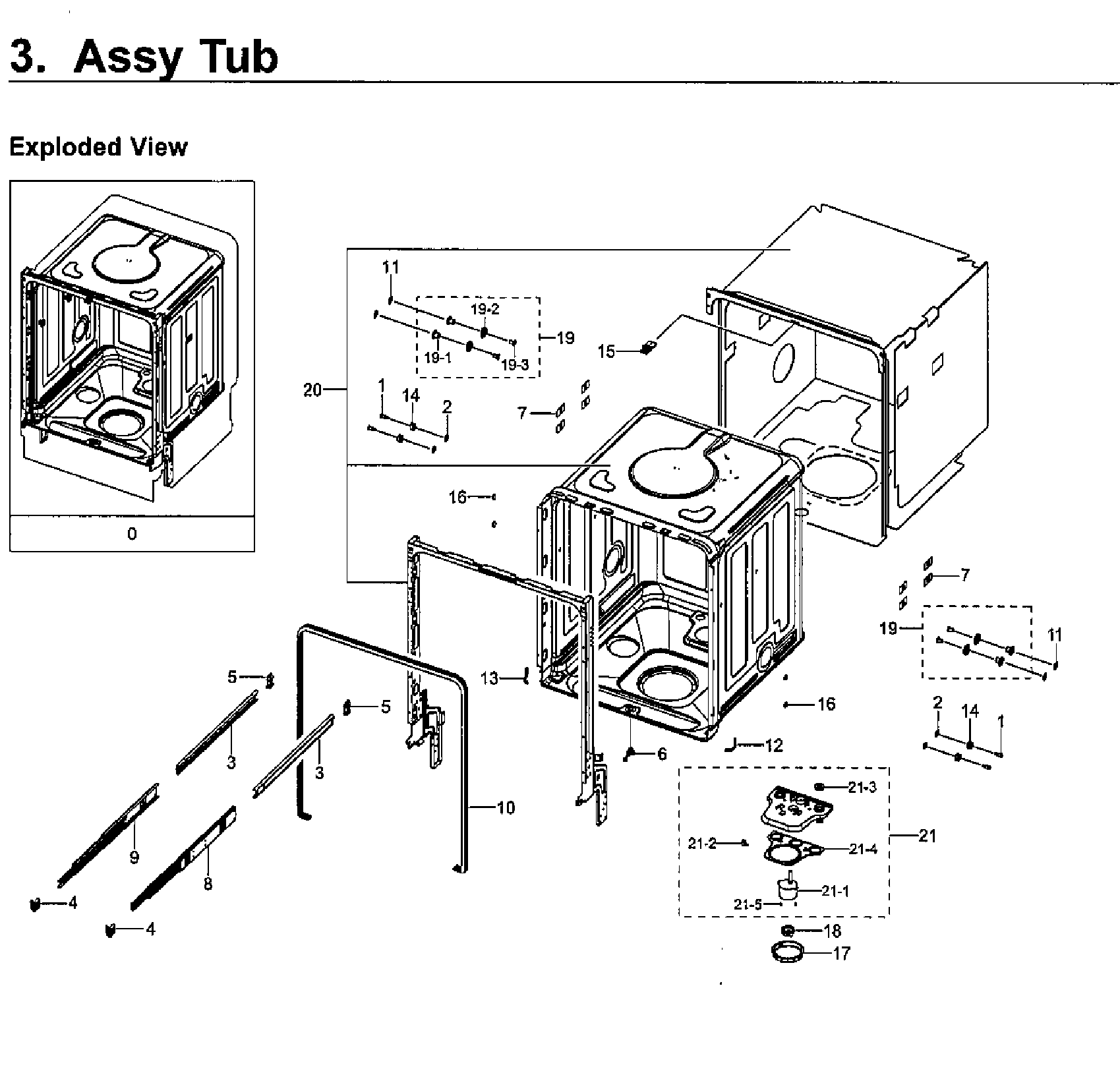 Samsung DW80H9930US/AA-01 tub diagram