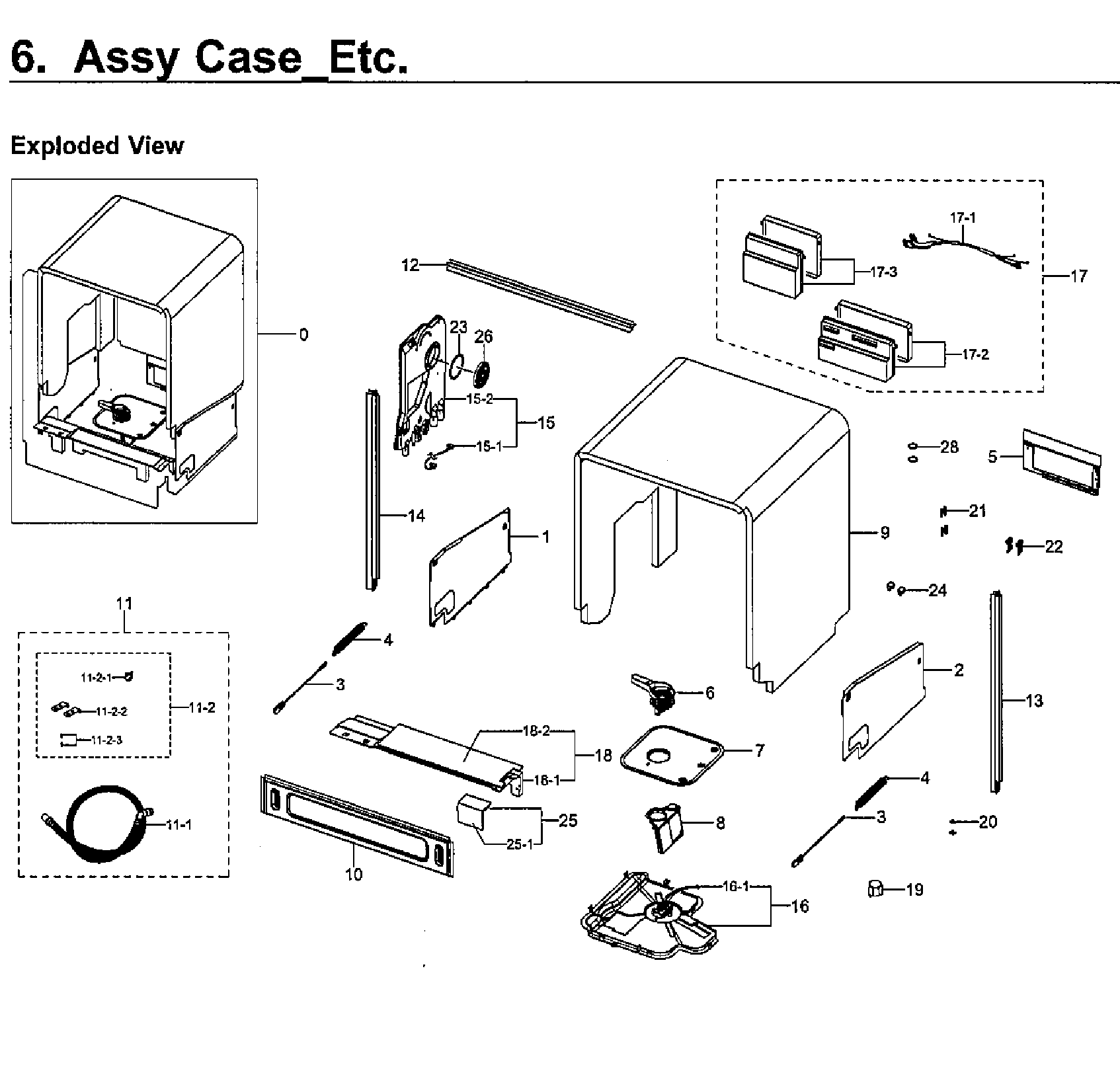 Samsung DW80H9930US/AA-01 frame diagram