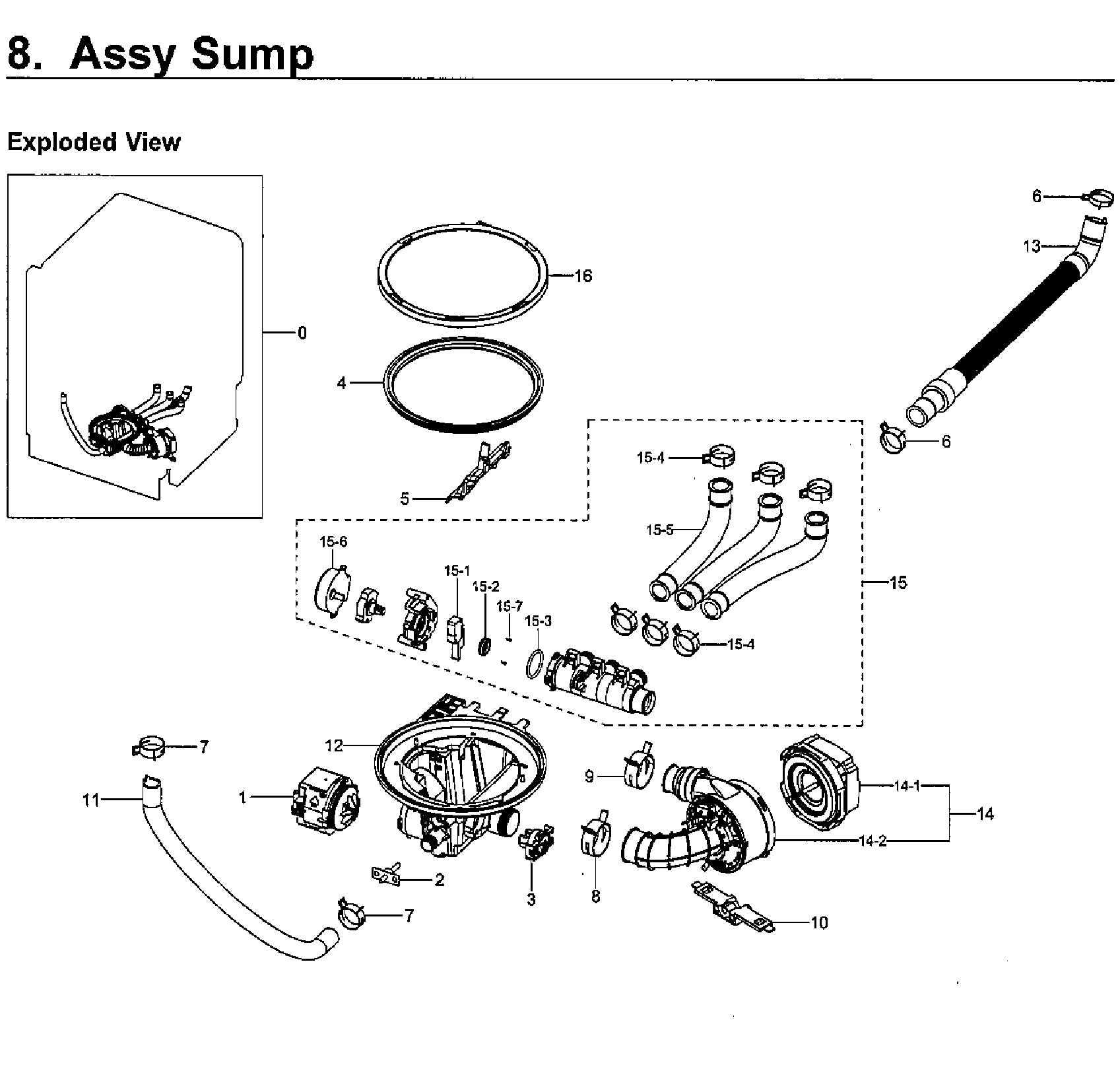 Samsung DW80H9930US/AA-01 sump diagram