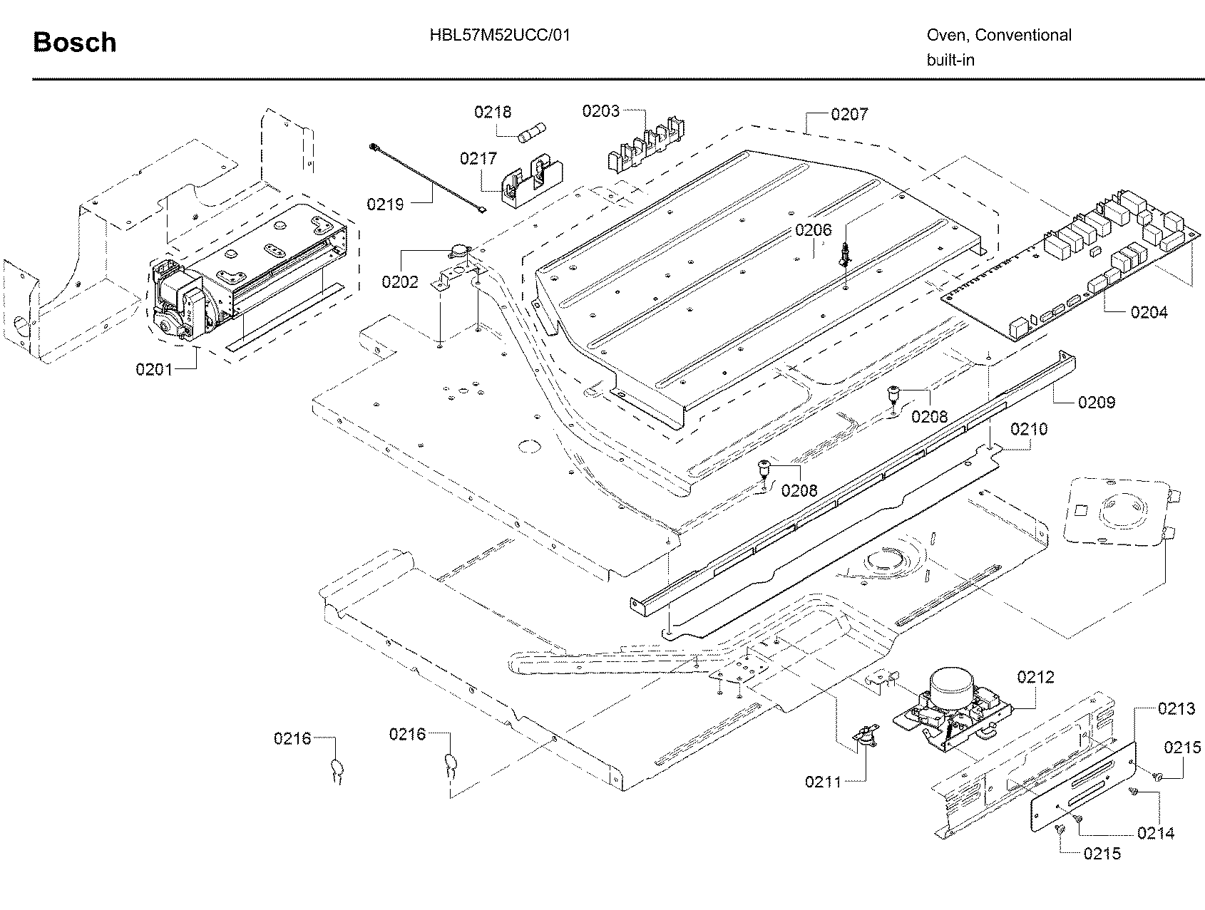Bosch HBL57M52UC/01 latch diagram