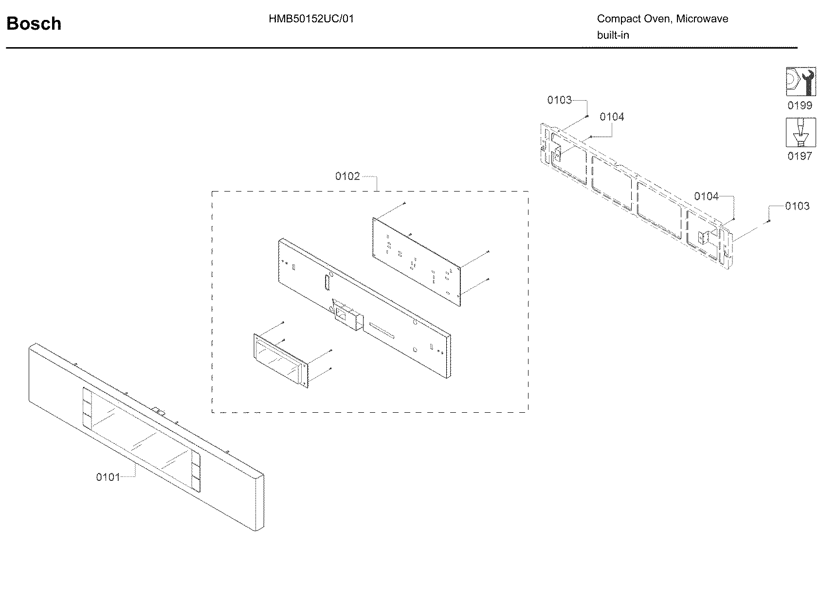 Bosch HBL57M52UC/01 control panel diagram