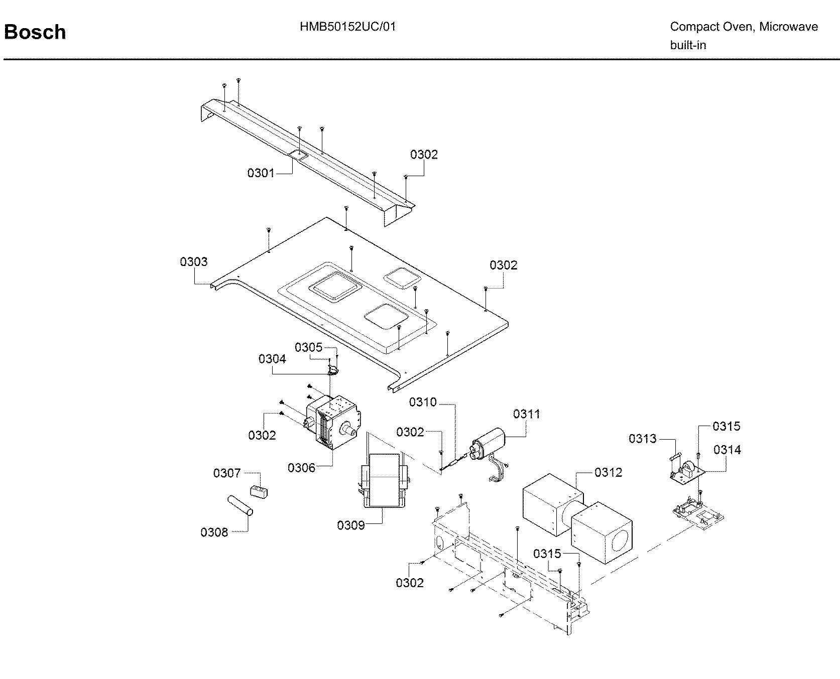 Bosch HBL57M52UC/01 magnetron diagram