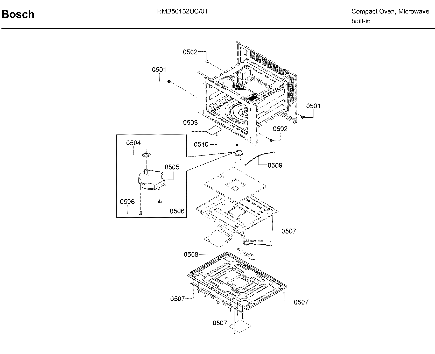 Bosch HBL57M52UC/01 motor diagram