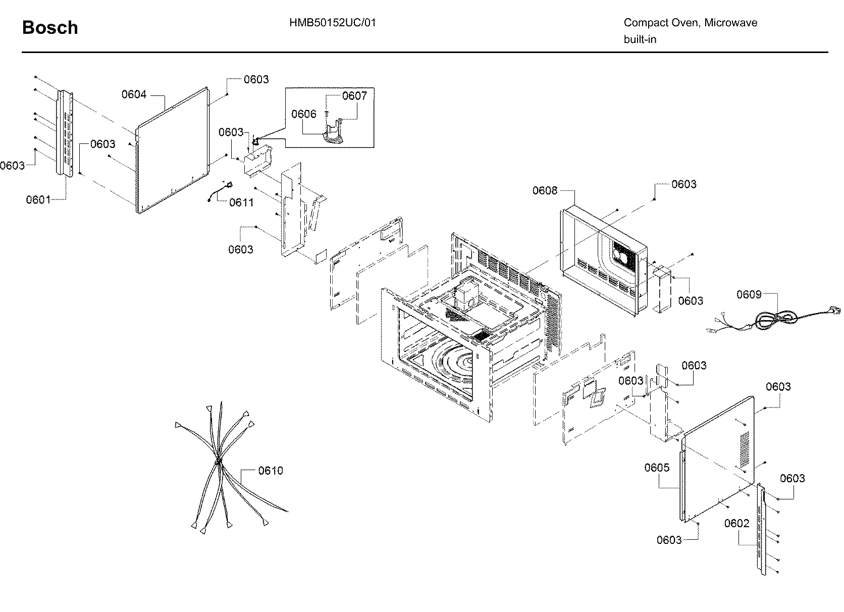 Bosch HBL57M52UC/01 frame diagram