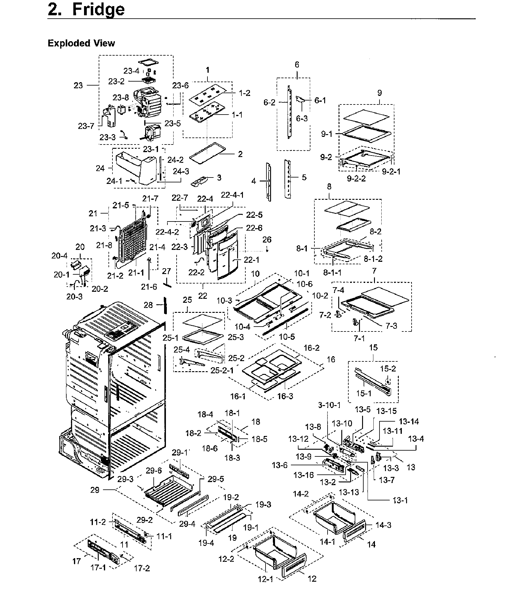 Samsung RF28HFEDBWW/AA-11 fridge diagram