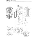 Samsung RF28HFEDBWW/AA-11 fridge left door diagram