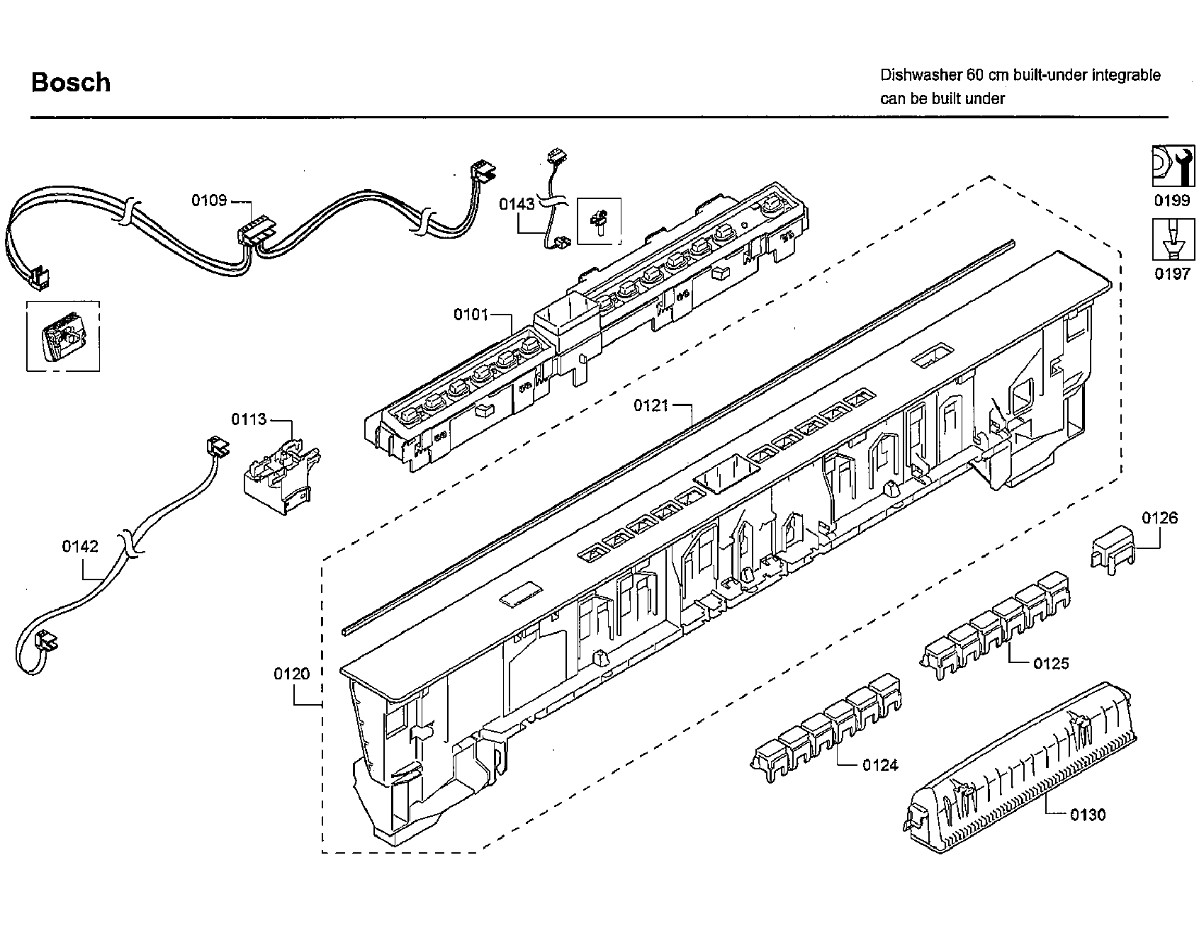 Bosch SHPM65W56N/01 control panel diagram