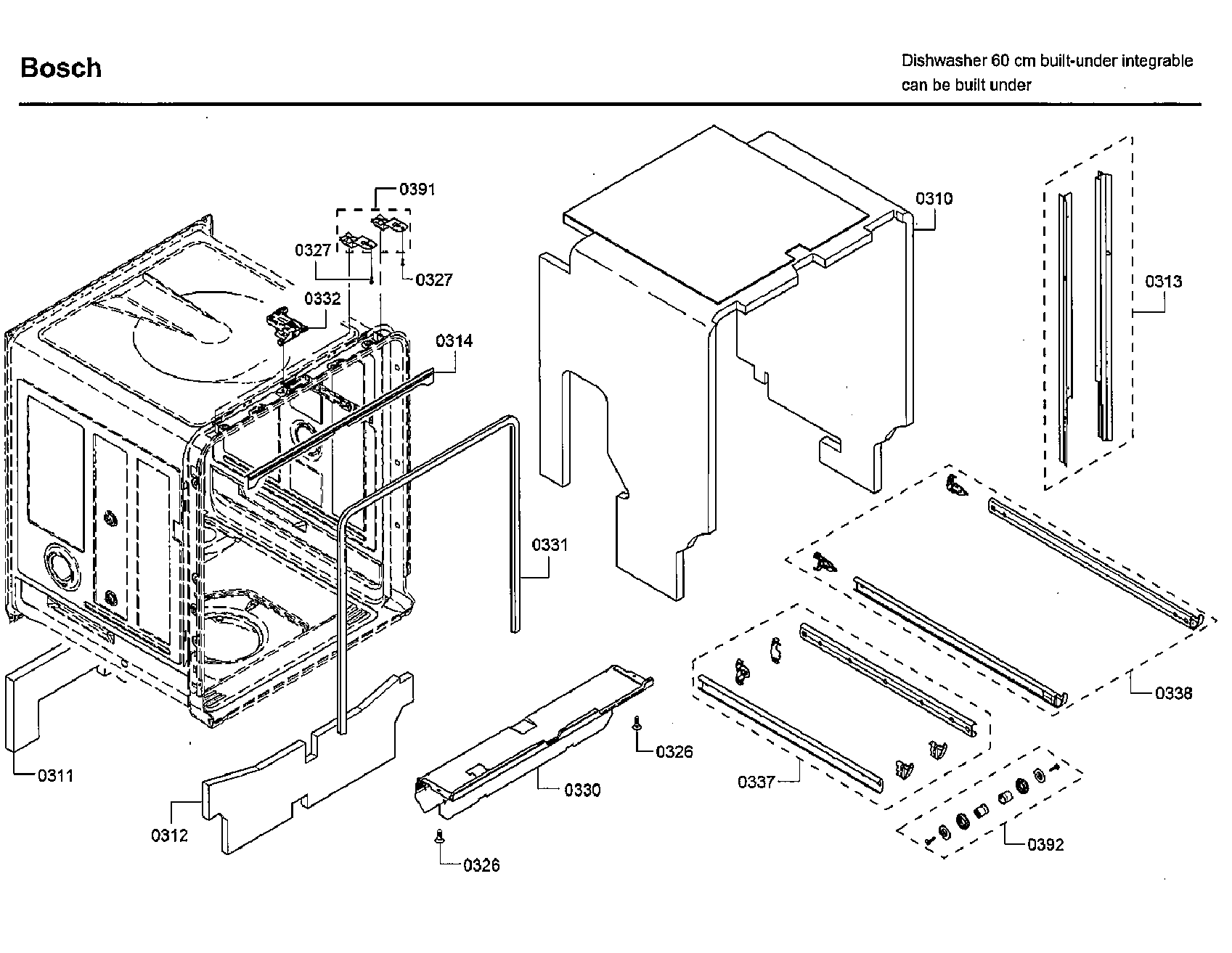 Bosch SHPM65W56N/01 cabinet diagram
