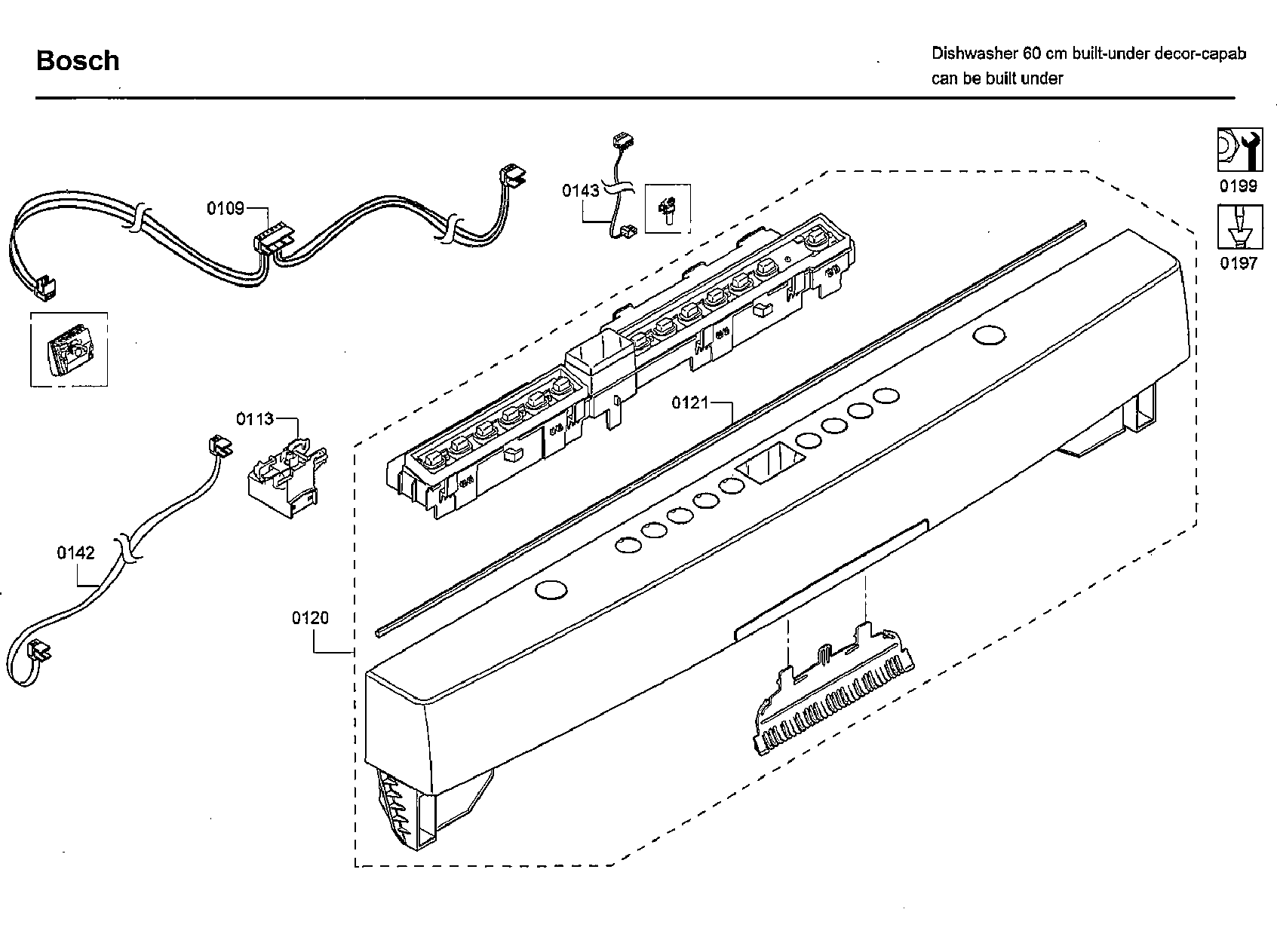 Bosch SHSM63W56N/01 control panel diagram