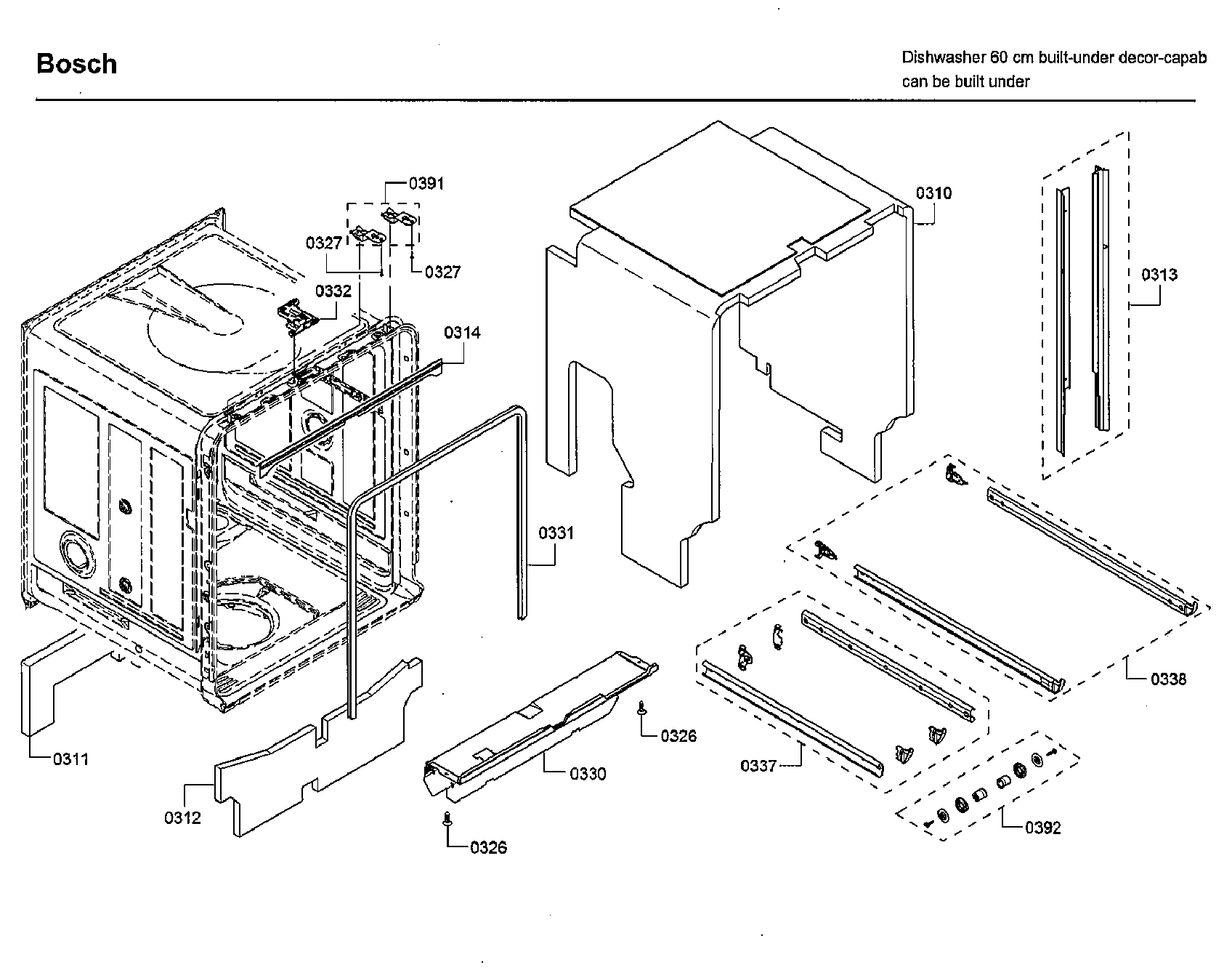 Bosch SHSM63W56N/01 cabinet diagram