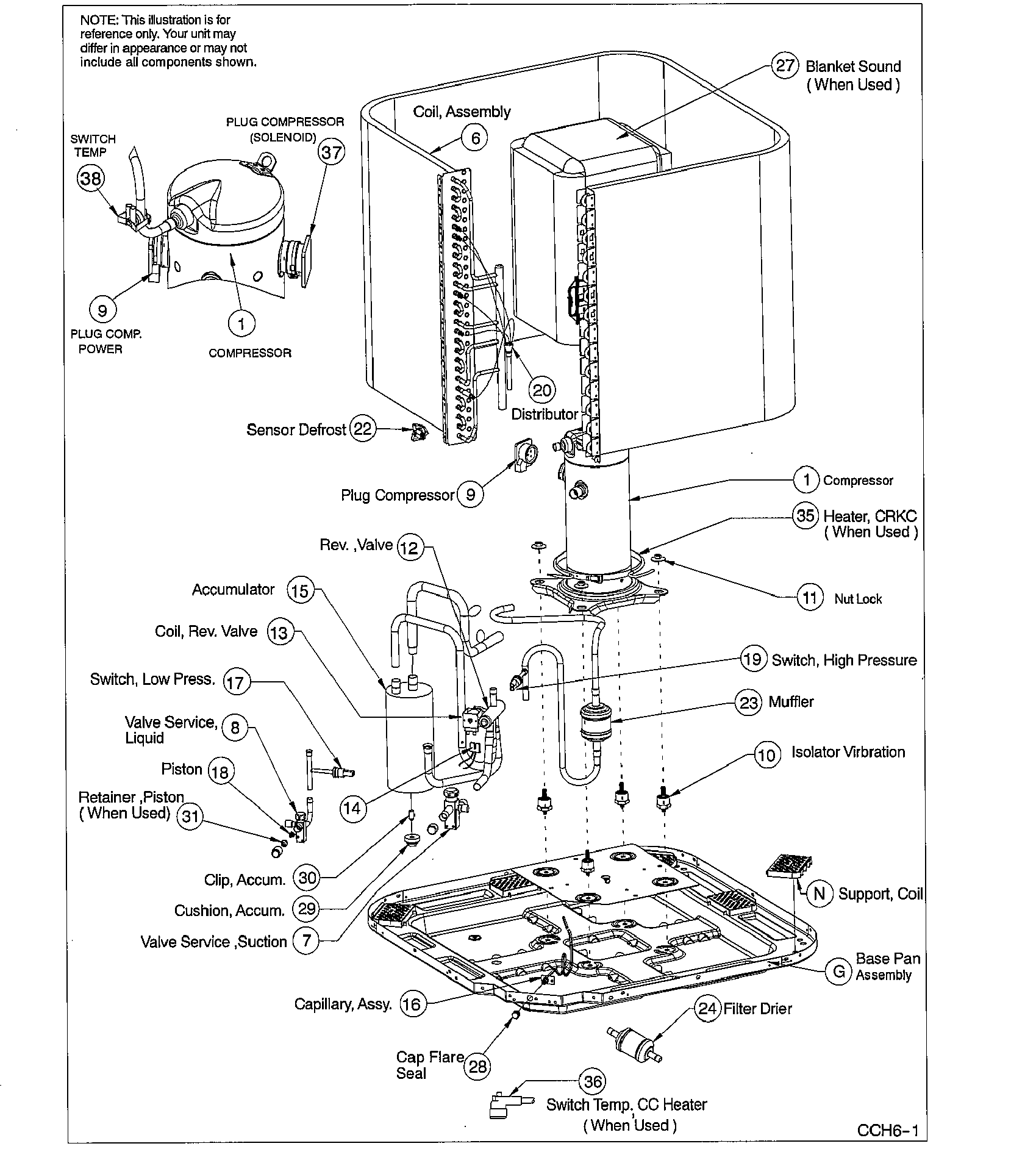 ICP CCH648GKA100 inner parts diagram