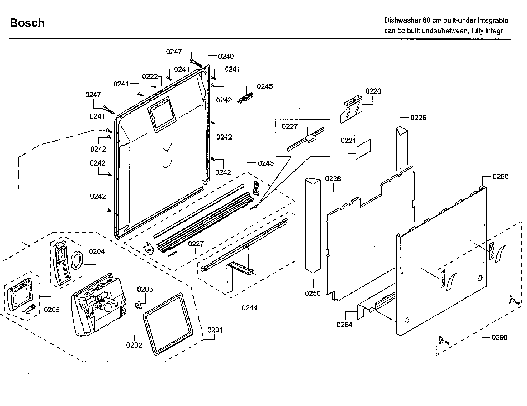 Bosch SHVM98W73N/01 door diagram