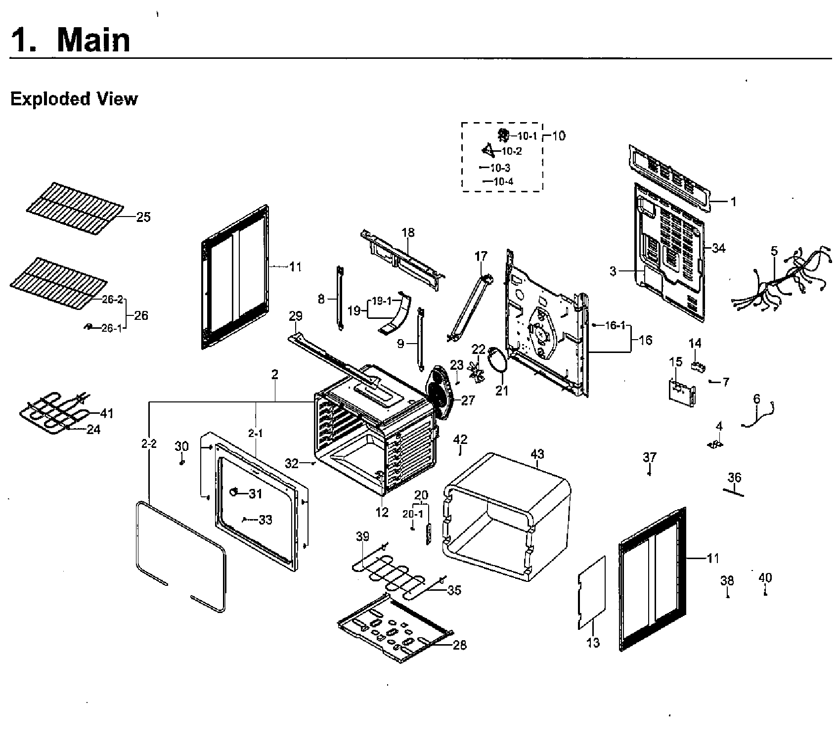Samsung NE59J7630SS/AA-02 main asy diagram