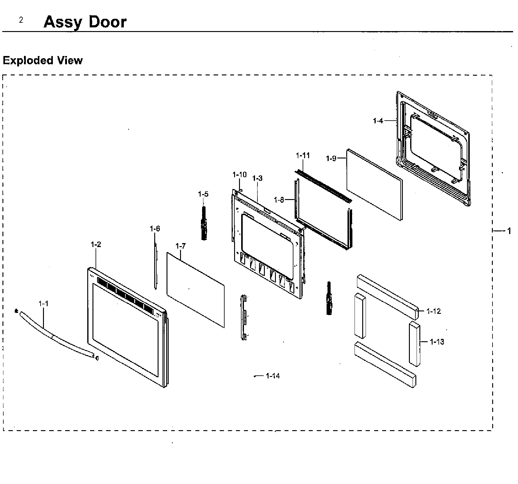 Samsung NE59J7630SS/AA-02 door asy diagram
