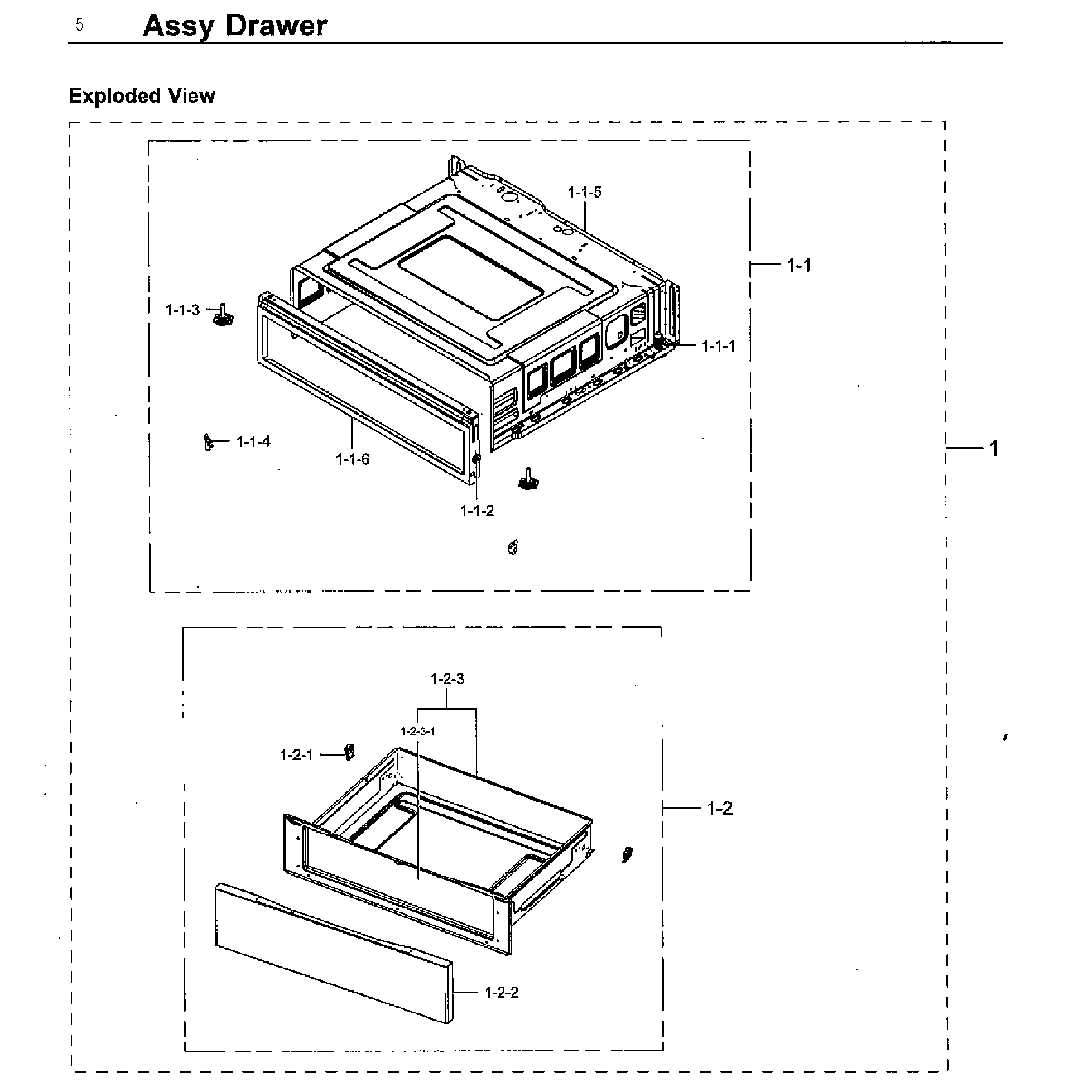 Samsung NE59J7630SS/AA-02 drawer diagram