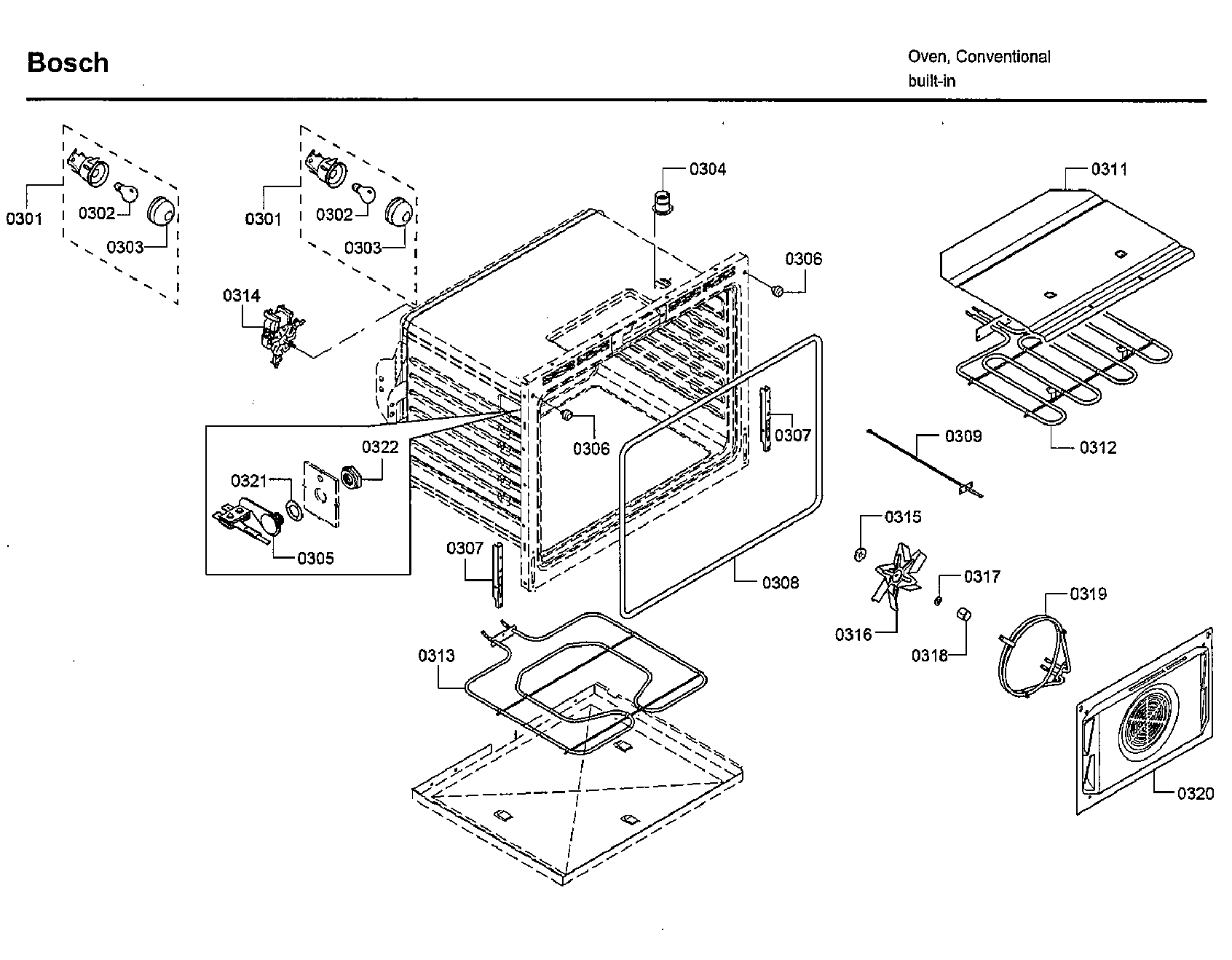 Bosch HBL8752UCC/01 cavity diagram