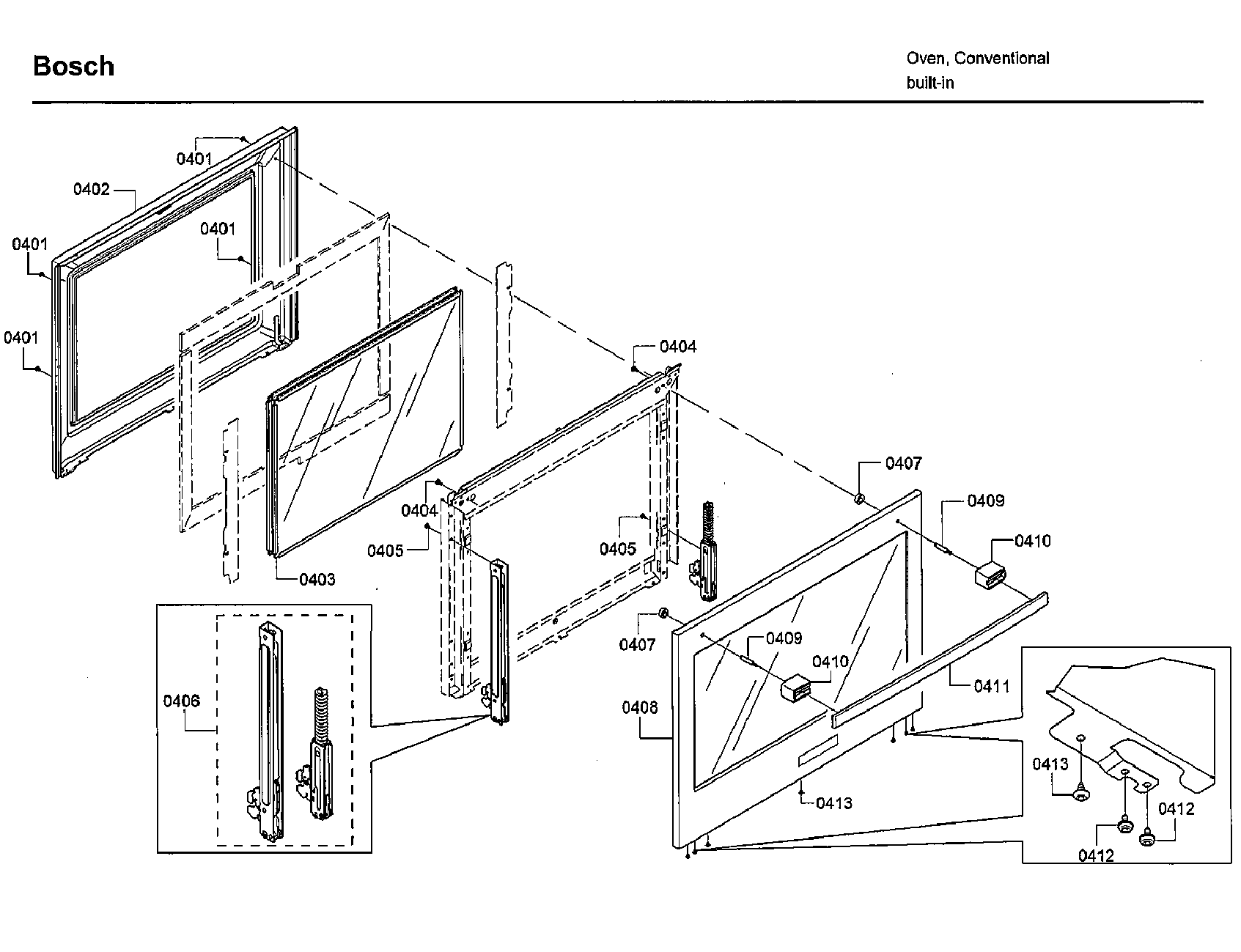 Bosch HBL8752UCC/01 door diagram