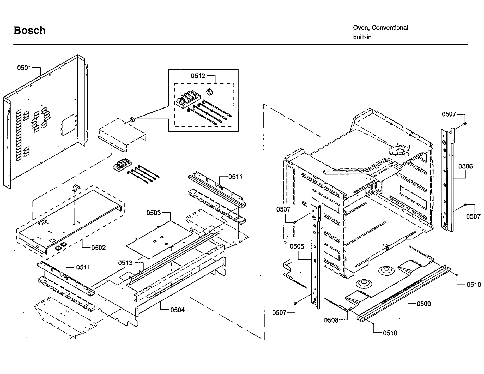 Bosch HBL8752UCC/01 frame diagram