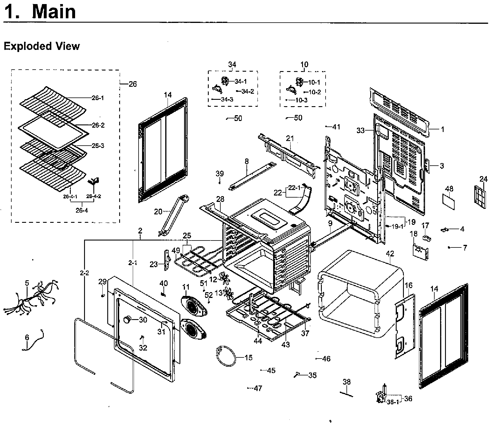 Samsung NE59J7850WG/AA-04 main asy diagram