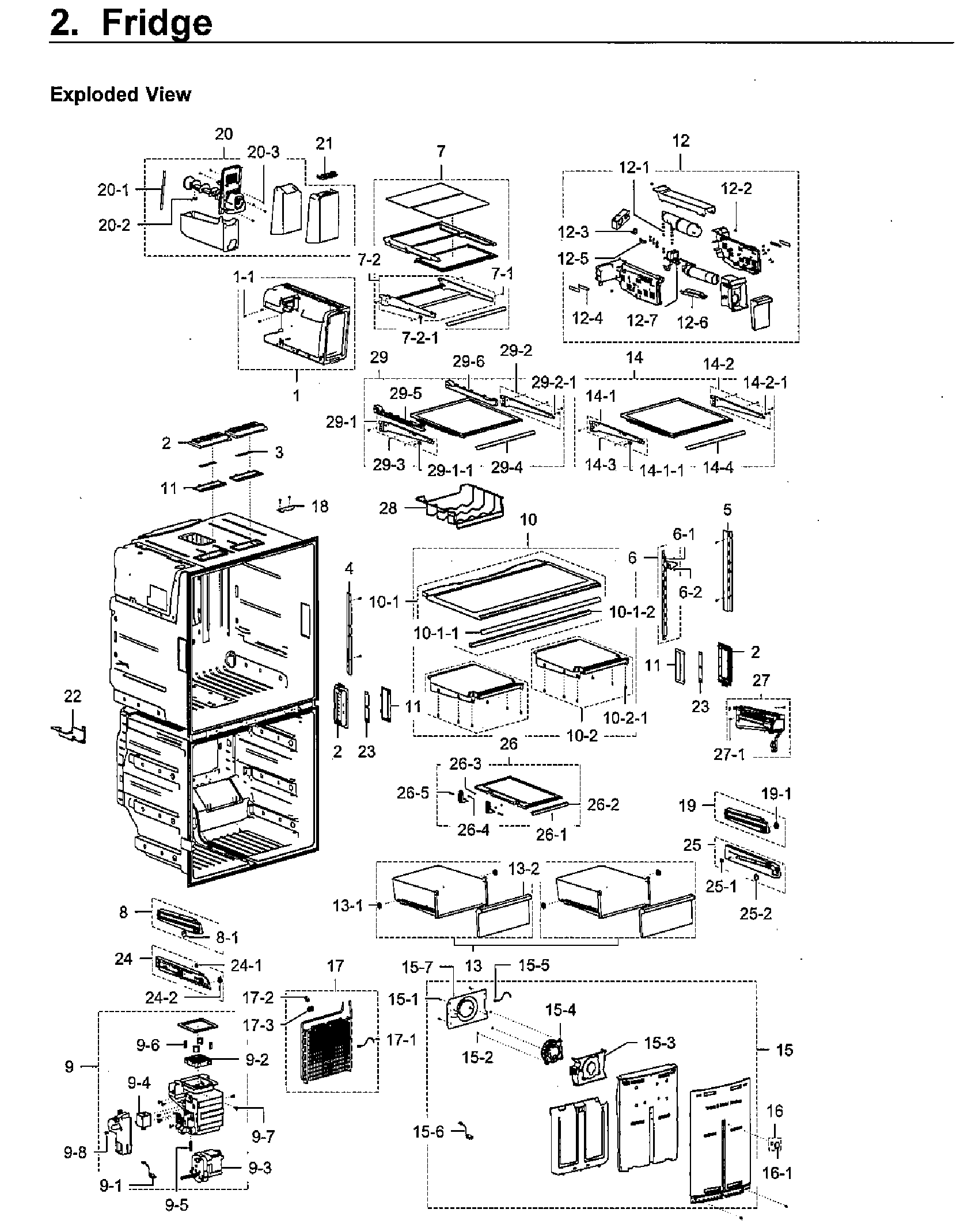Samsung RF28K9380SR/AA-01 fridge/icemaker diagram