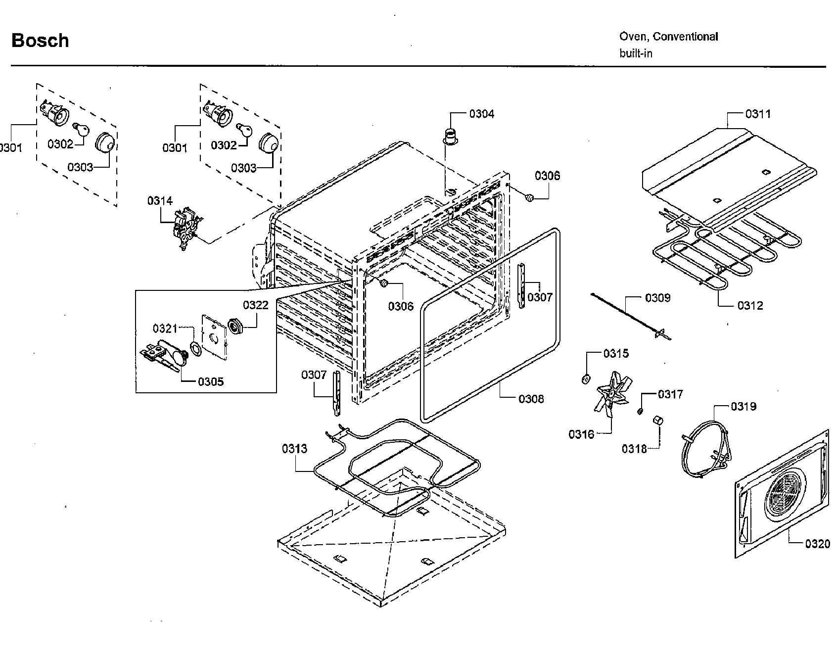 Bosch HBL8661UC/02 cavity diagram