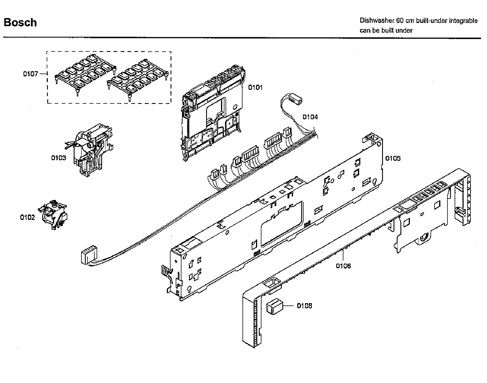 Bosch SHX46L15UC/40 control panel diagram