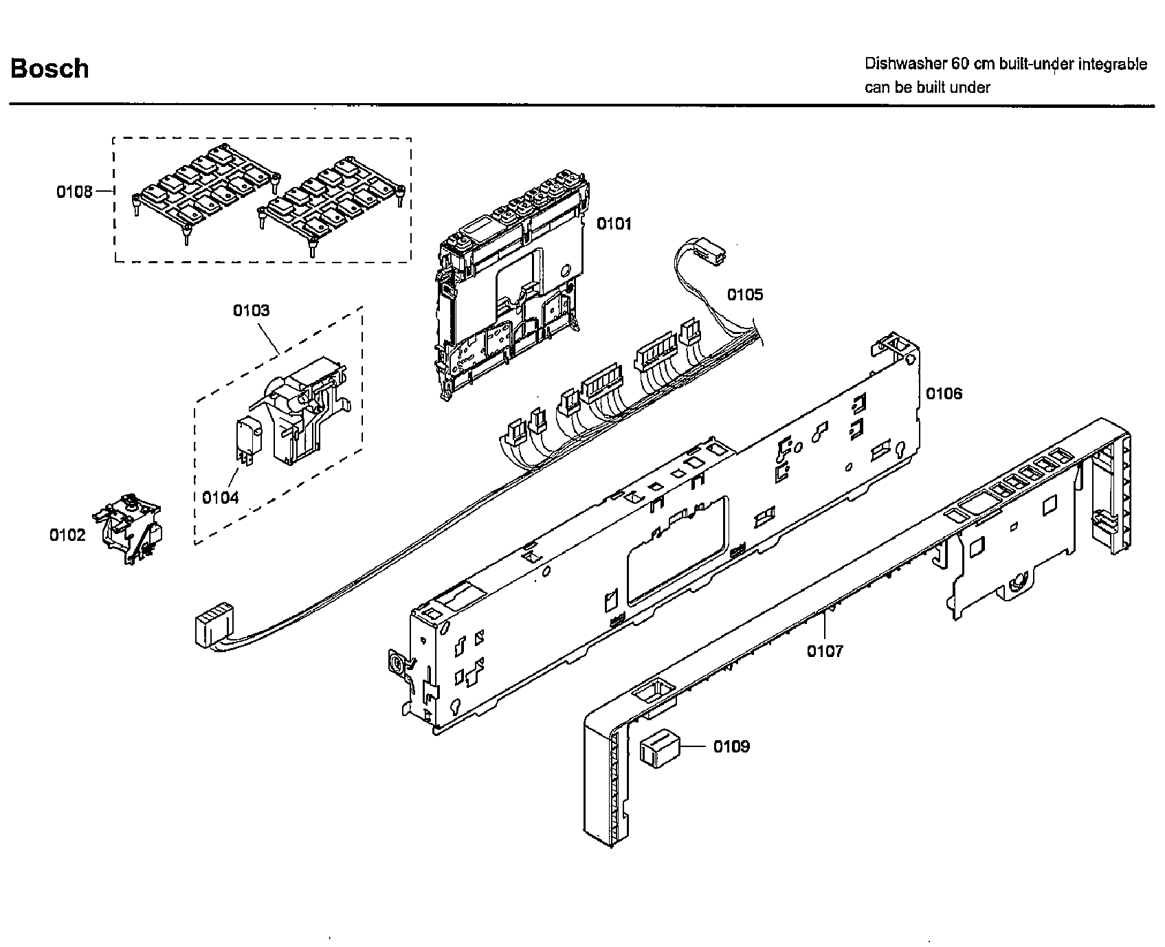Bosch SHX46L15UC/50 control panel diagram