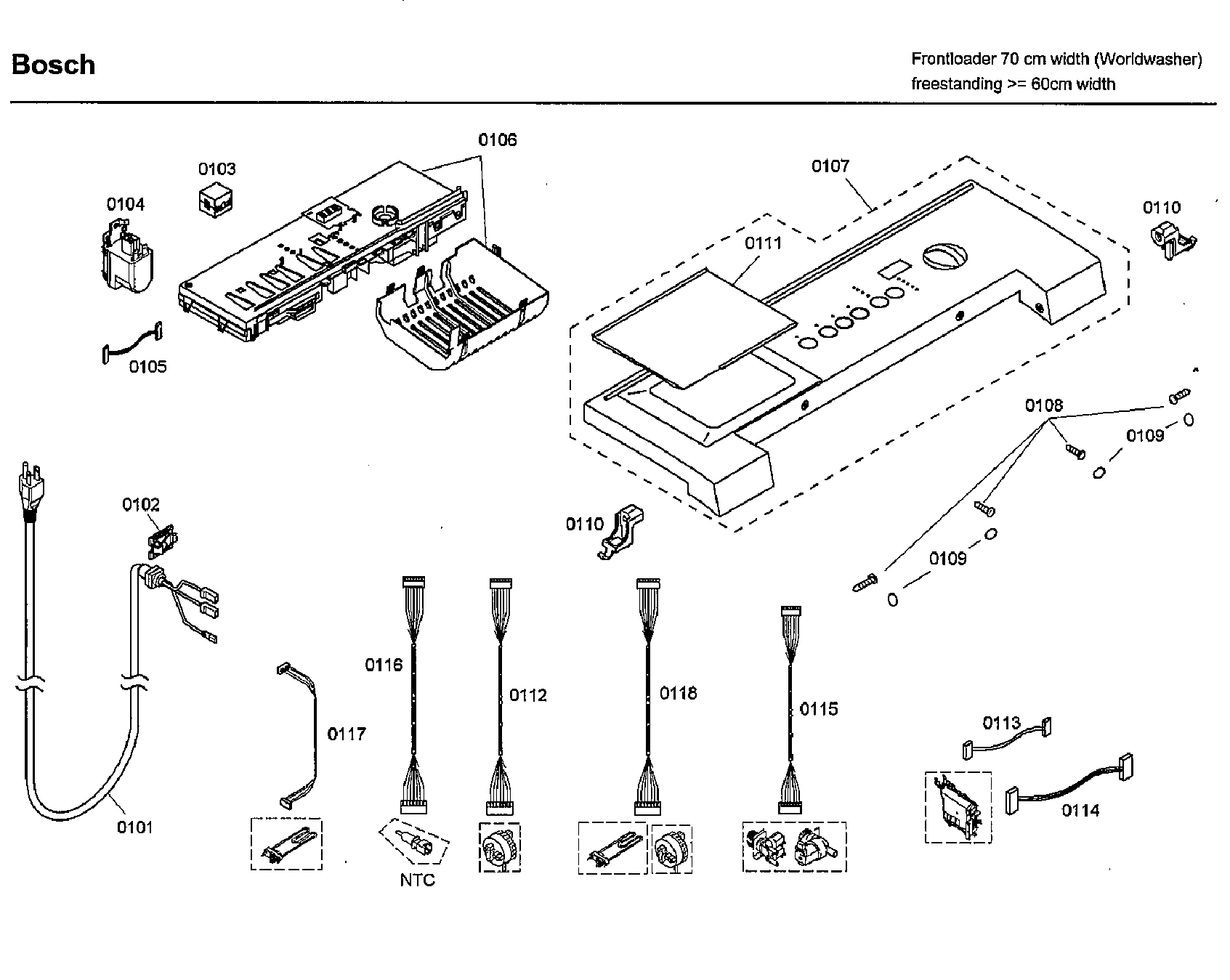 Bosch WFMC3301UC/09 control panel diagram