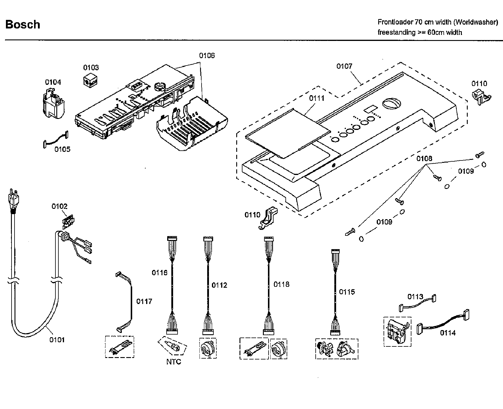 Bosch WFMC3301UC/11 control panel diagram