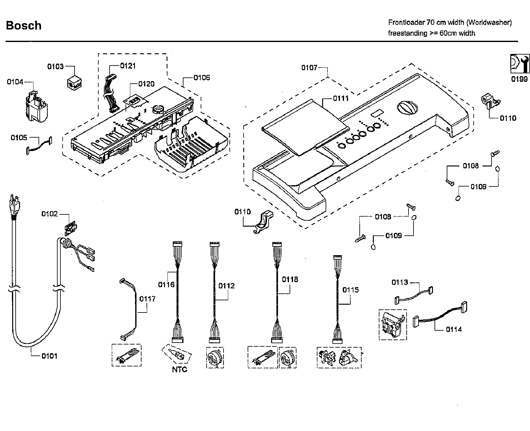 Bosch WFMC3301UC/15 control panel diagram